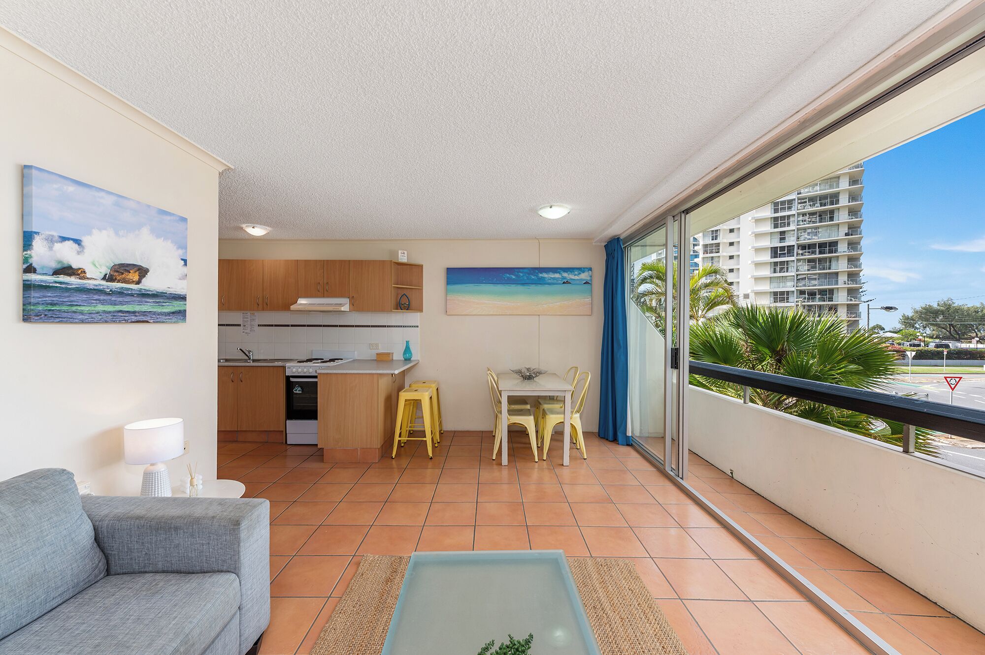 1 bedroom low floor apartment | living area | flat-screen tv