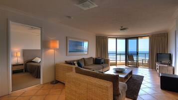 55-inch flat-screen TV with digital channels, TV, ping pong