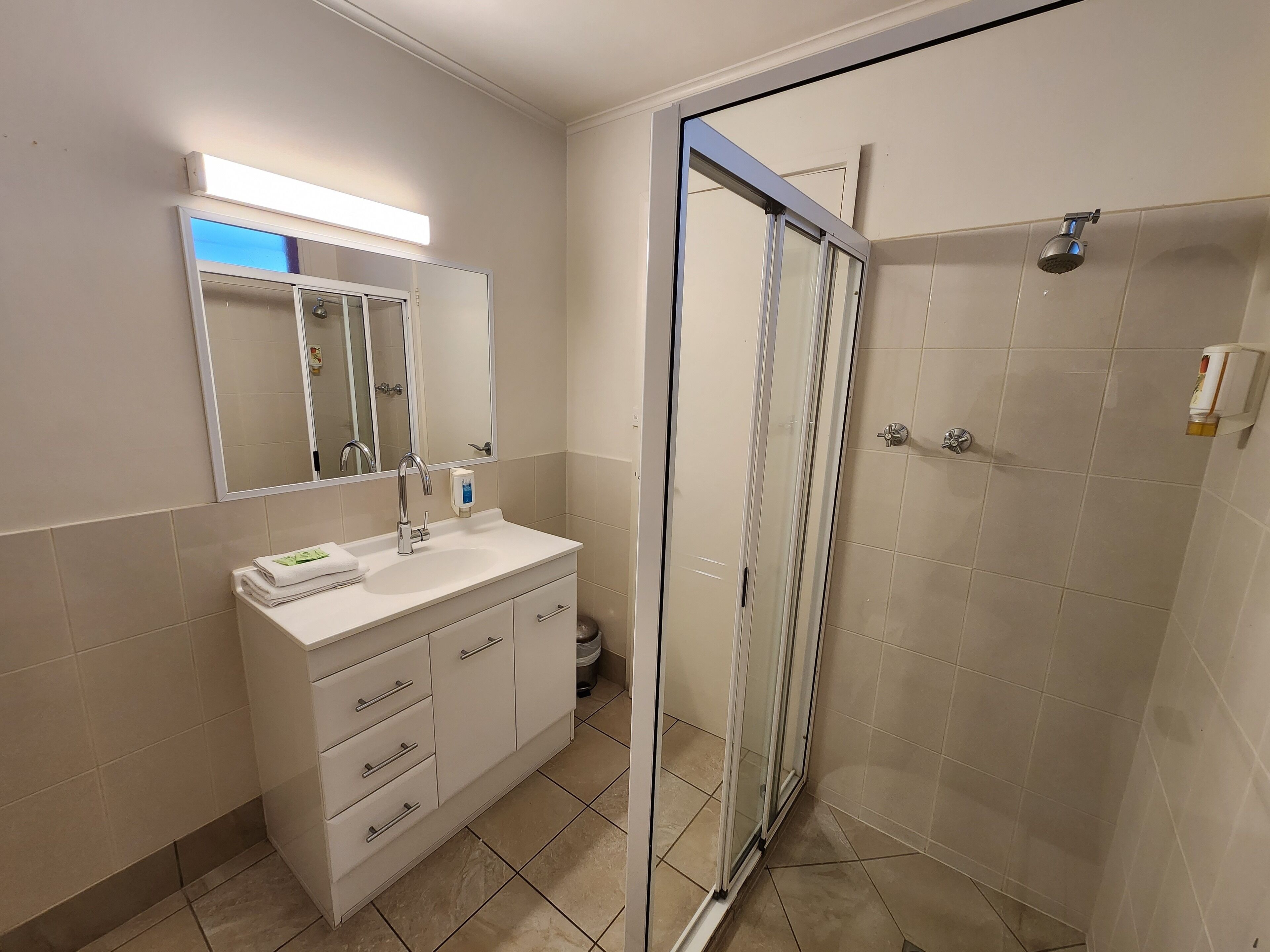Deluxe Room, 1 Queen Bed, Non Smoking | Bathroom | Shower, free toiletries, hair dryer, towels