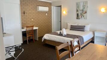 Blackout curtains, iron/ironing board, free WiFi, bed sheets