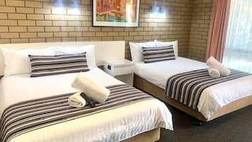 Double Twin Room (2x Doubles) | Blackout curtains, iron/ironing board, free WiFi, bed sheets