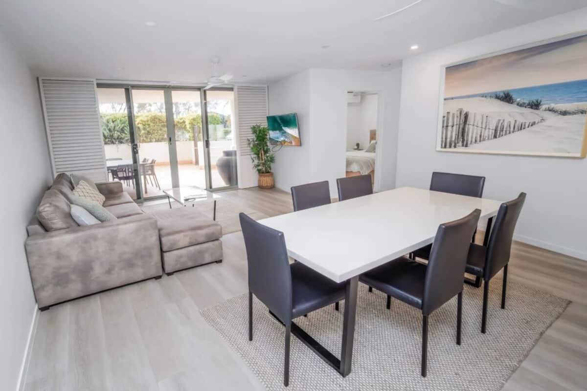 Apartment Five (2 Bedrooms) | Living area | Flat-screen TV, DVD player, iPod dock