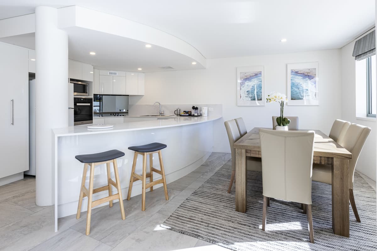 Apartment Three (2 Bedrooms) | Private kitchen | Full-sized fridge, microwave, oven, stovetop