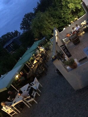 Breakfast and dinner served, garden views 