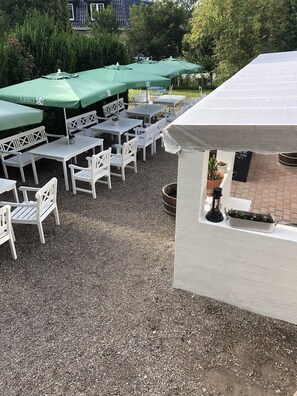 Breakfast and dinner served, garden views 