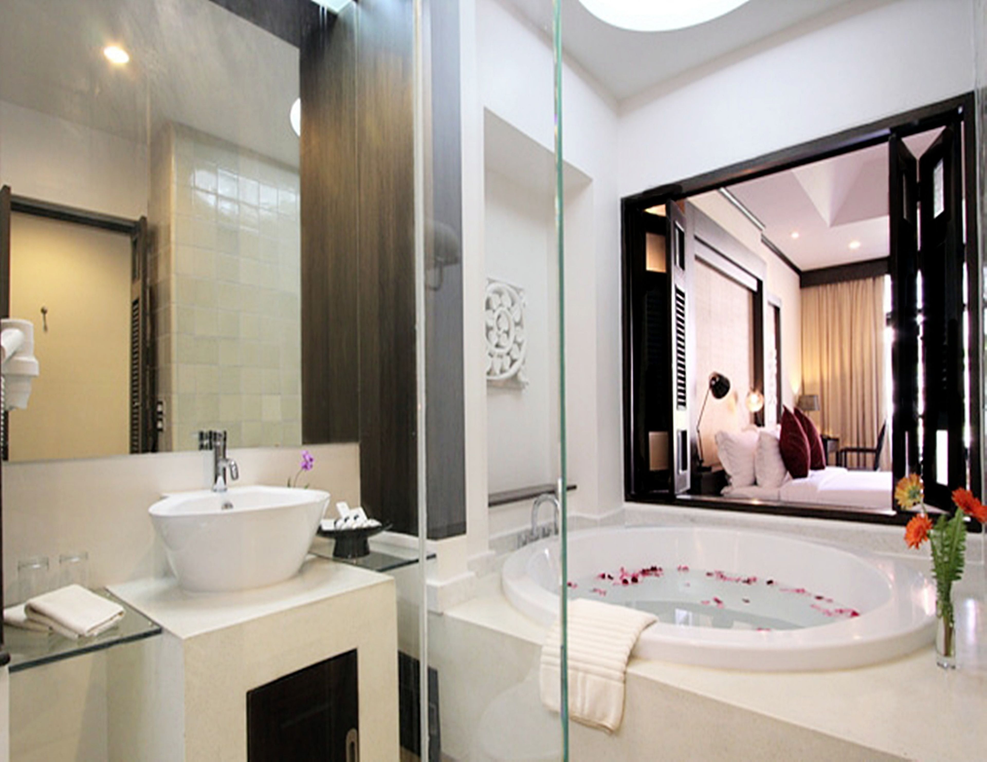 free toiletries, hair dryer, towels