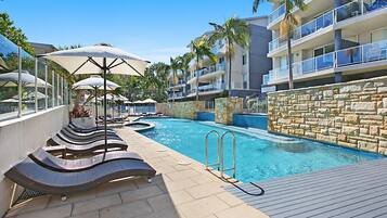 Outdoor pool, a heated pool