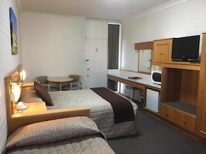 Desk, iron/ironing board, free WiFi, bed sheets
