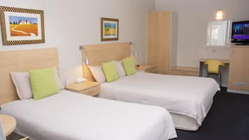 1 bedroom, premium bedding, pillowtop beds, desk