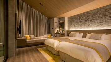 Suite, 1 habitación, no fumadores, sauna (Wellness Room w Sauna for 2,NorthWing) | 1 dormitorio, caja fuerte, wifi gratis y ropa de cama