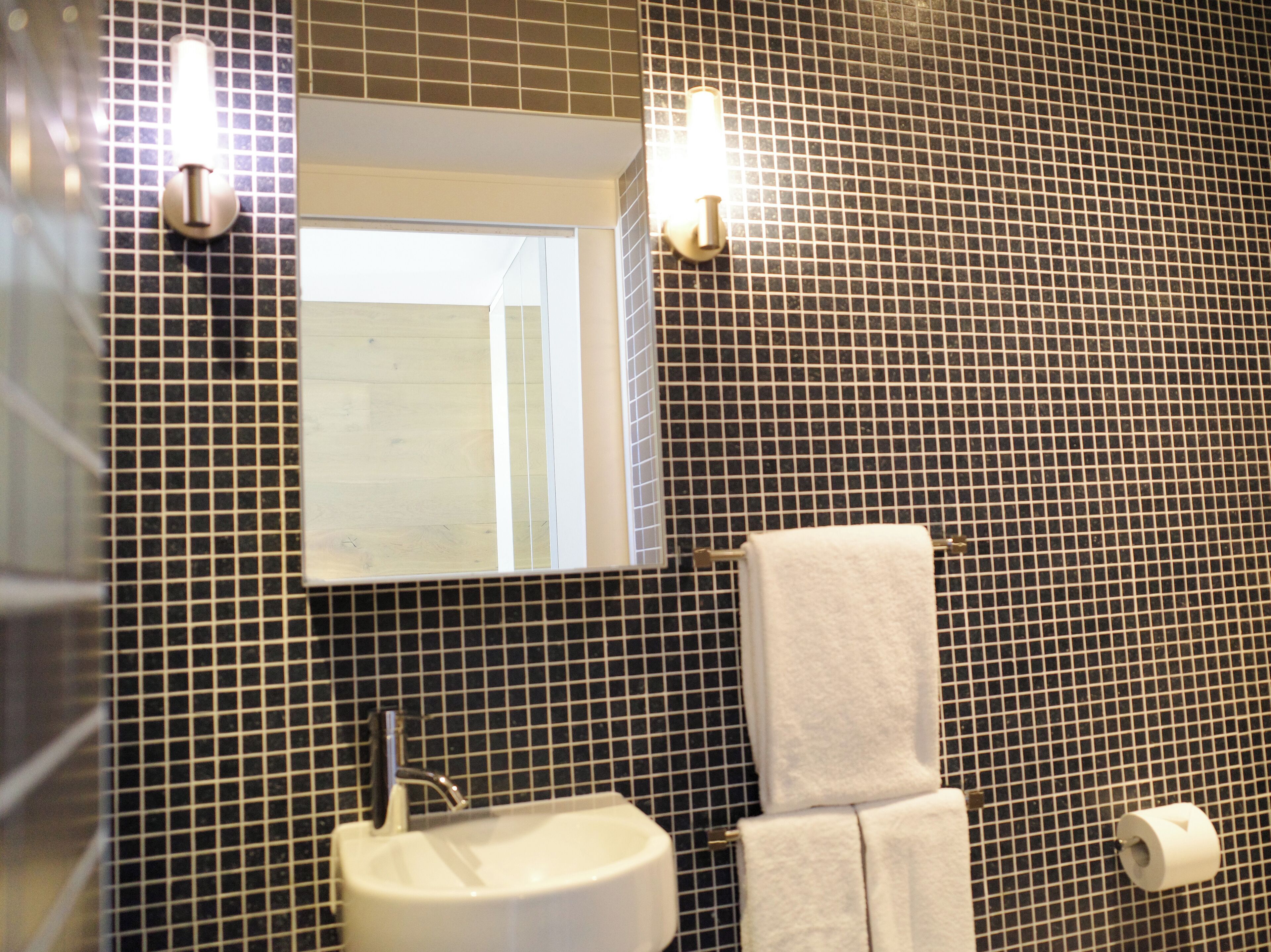 superior queen and single | bathroom | shower, free toiletries, hair dryer, towels