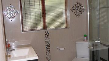 Standard Apartment, 2 Bedrooms, Sea View | Bathroom | Free toiletries, hair dryer, towels