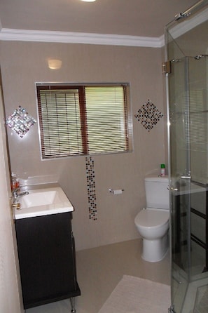 Standard Apartment, 2 Bedrooms, Sea View | Bathroom | Free toiletries, hair dryer, towels