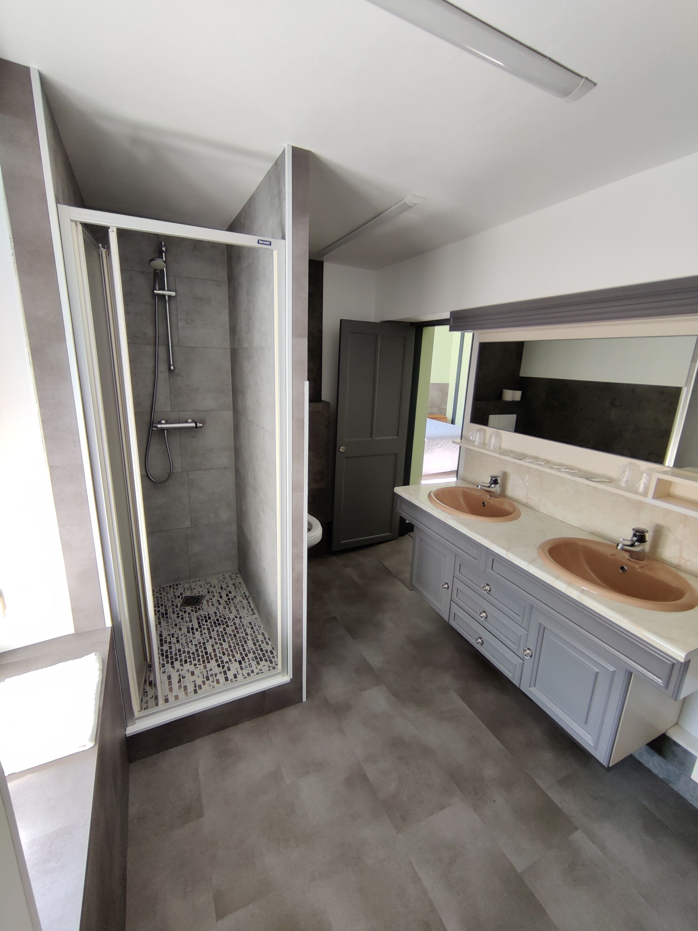 free toiletries, hair dryer, towels