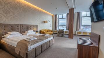 Lägenhet Panoramic - terrass | Värdeförvaringsskåp på rummet, skrivbord och ljudisolering