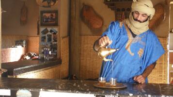 Breakfast, lunch and dinner served