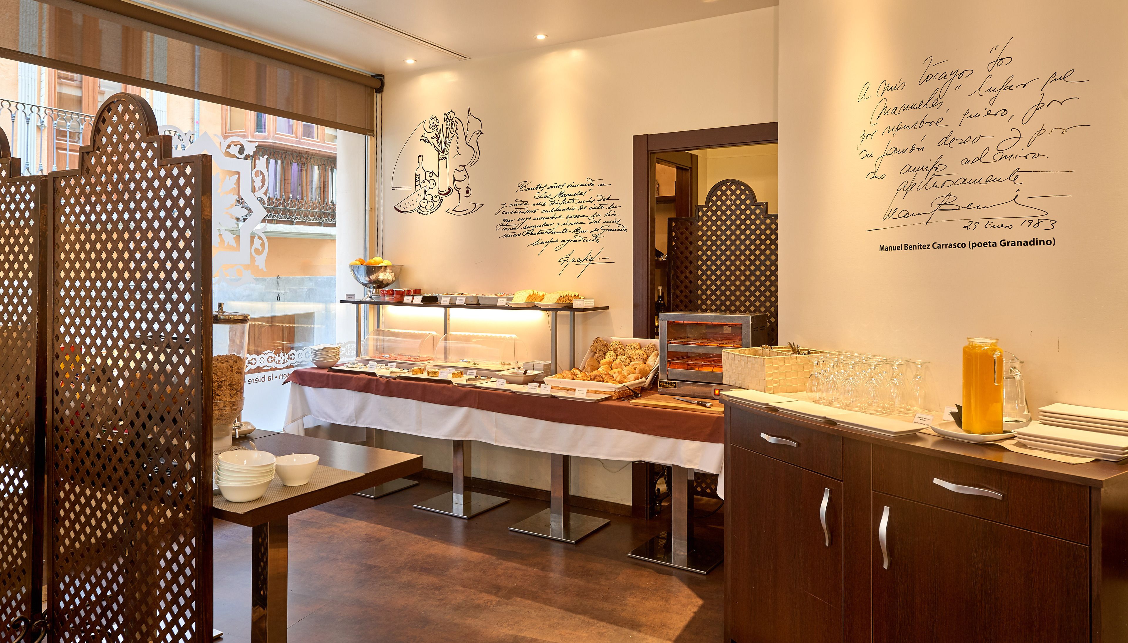 daily buffet breakfast (eur 15 per person)