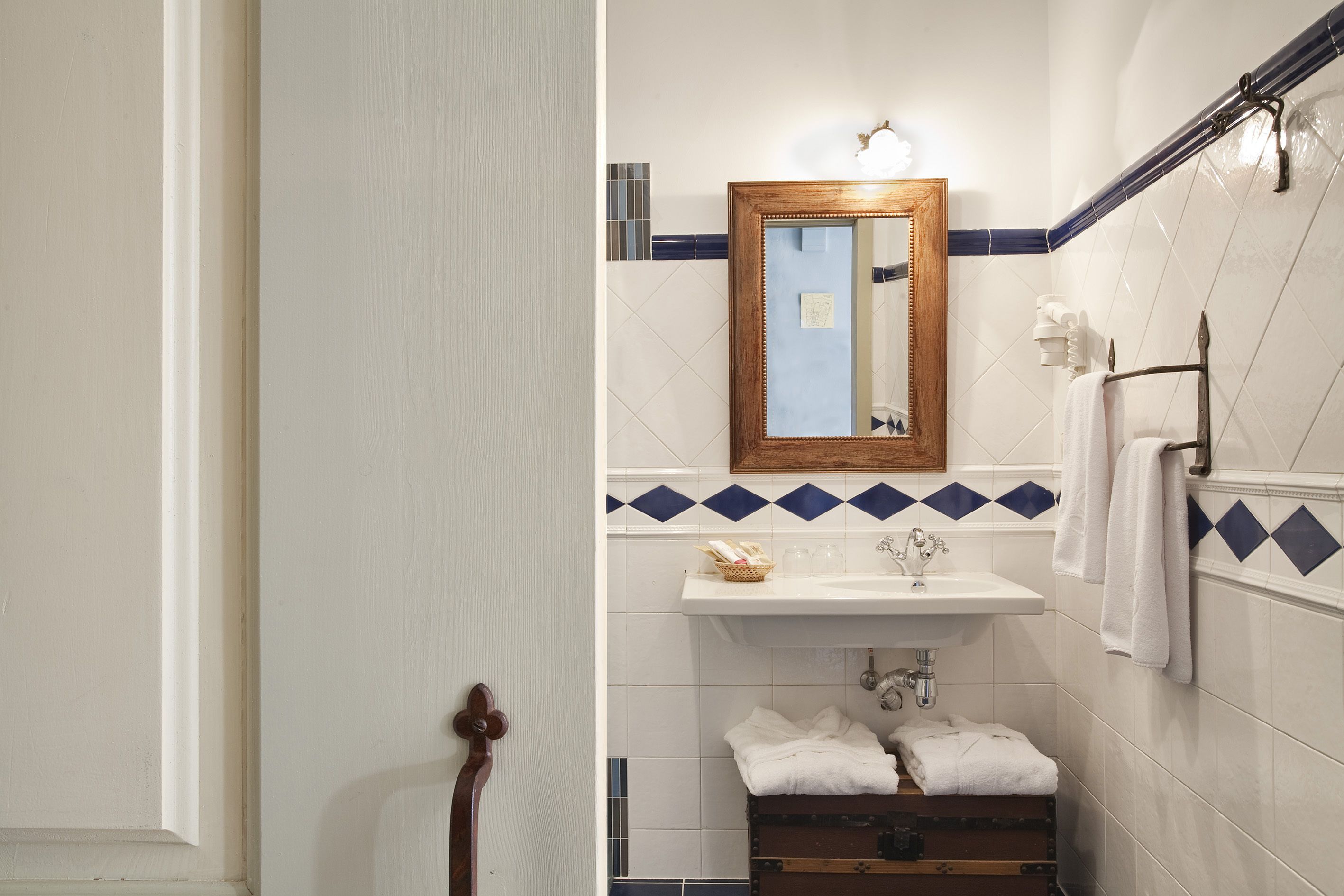 free toiletries, hair dryer, towels