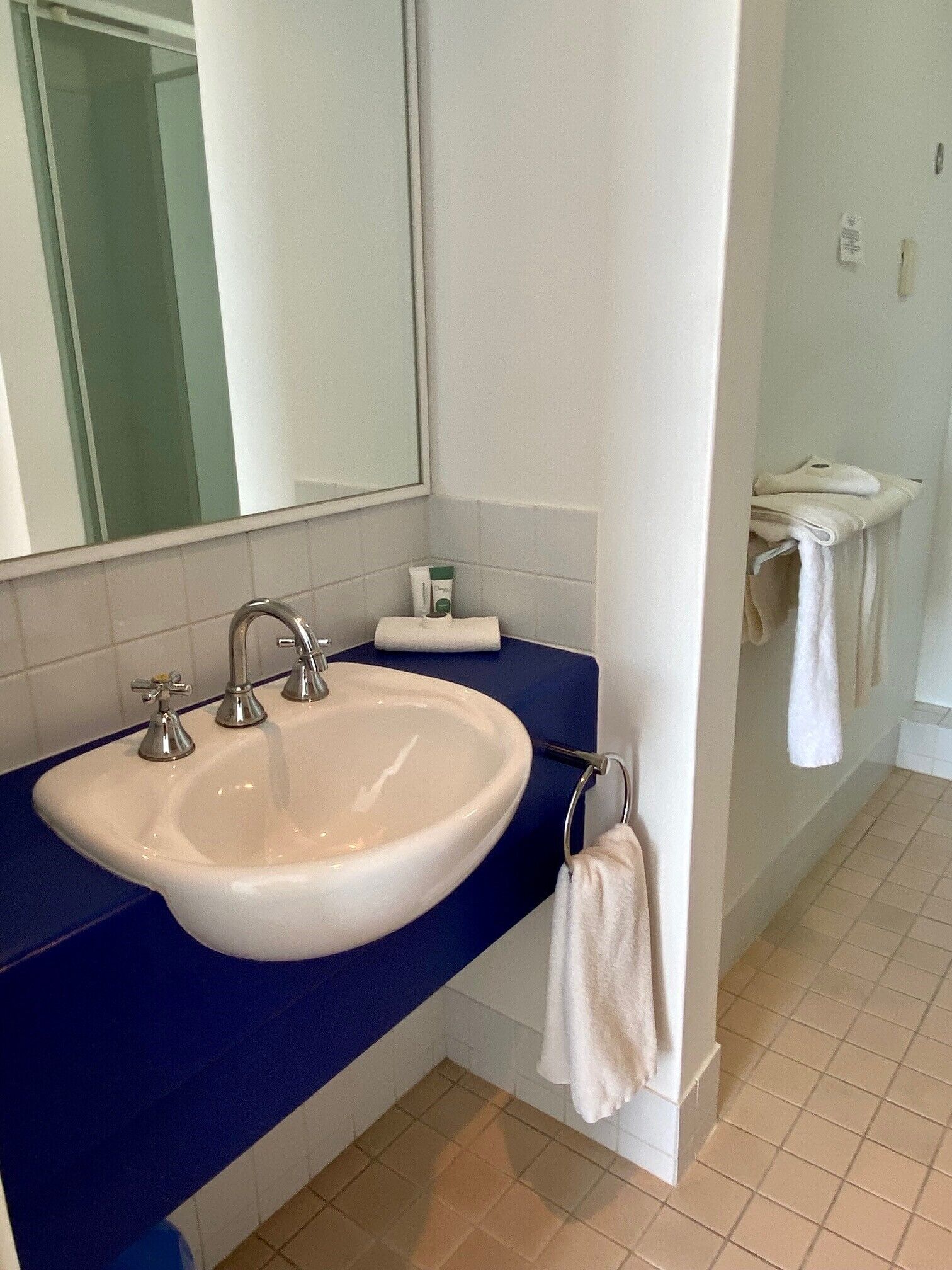 executive double room | bathroom | shower, hair dryer, towels
