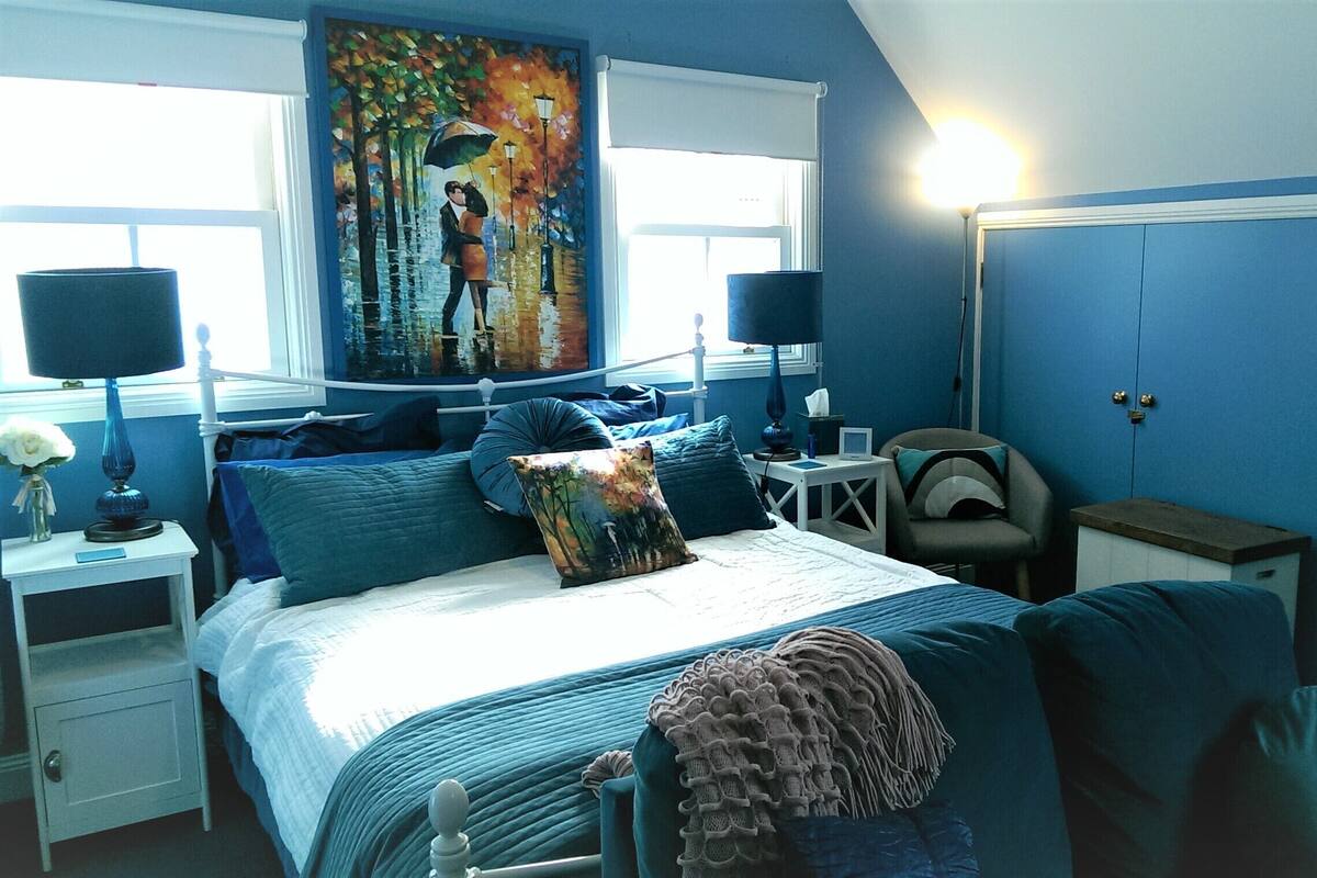Premium studio, 1 queensize bed, niet-roken, en-suite badkamer | 1 slaapkamer, lakens van Egyptisch katoen, luxe beddengoed