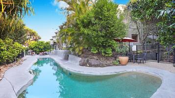 Outdoor pool, a heated pool