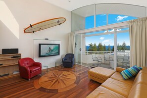 Andari Offsite Apartment Ocean Views (10 Cote D'Azur) | Living area | 40-inch flat-screen TV with digital channels, TV, Netflix - Andari Holiday Apartments (Sunshine Beach)