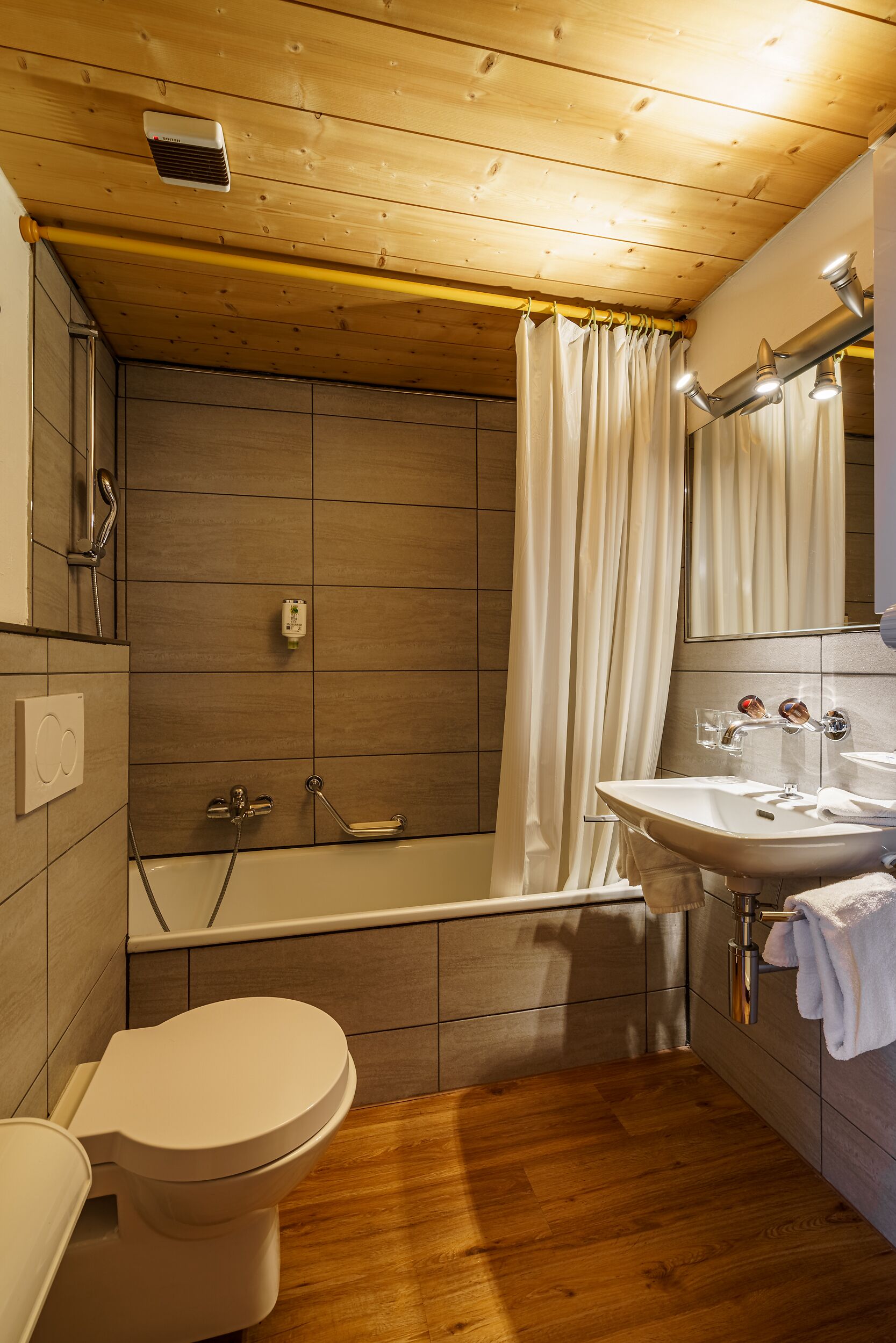 single room | bathroom | shower, hair dryer, towels