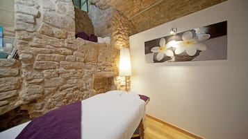 Body treatments, body scrubs, facials, manicures and pedicures, massages