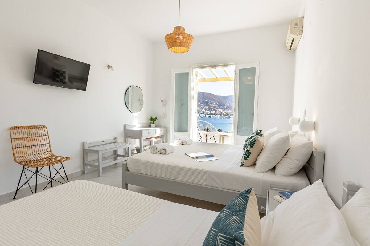 standard triple room, sea view | 1 bedroom, premium bedding, in-room safe, individually decorated