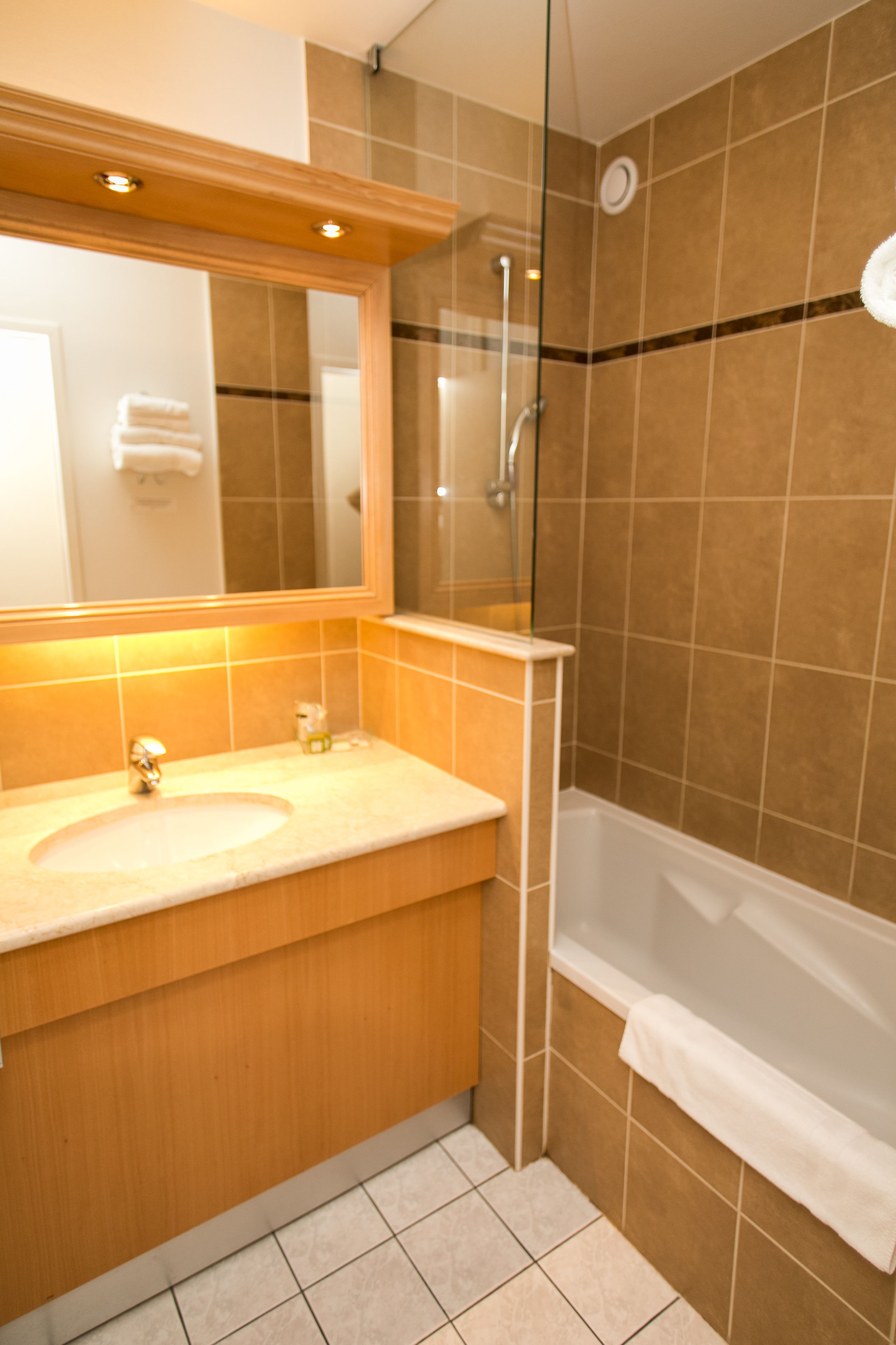 free toiletries, hair dryer, towels