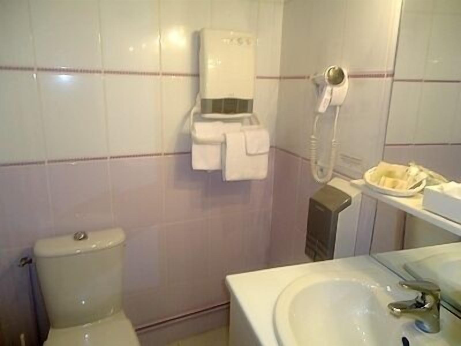 free toiletries, hair dryer, towels