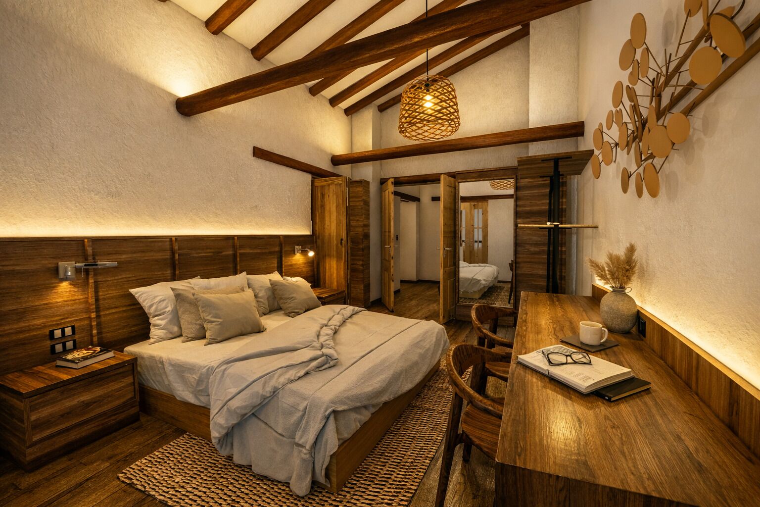 Doppelzimmer, 1 Doppelbett, zum Garten hin | Badezimmer