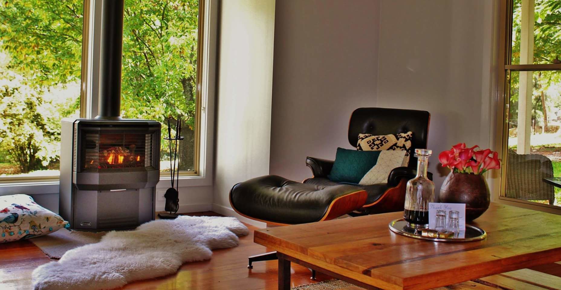 TV, fireplace, DVD player, iPod dock