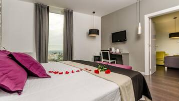 In-room safe, desk, blackout curtains, soundproofing