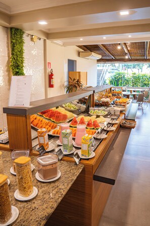 Breakfast, lunch, dinner served; Brazilian cuisine 