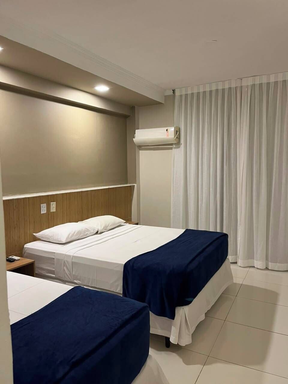 Blackout curtains, free WiFi, bed sheets