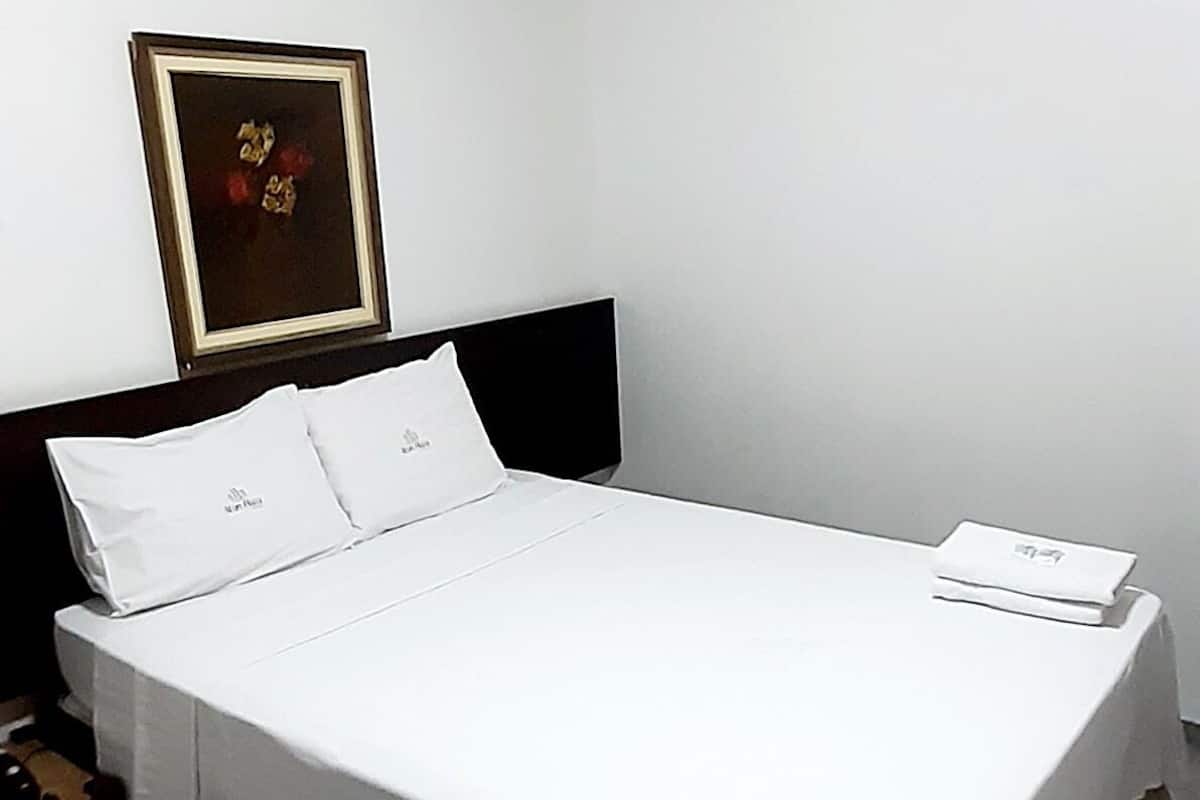 Desk, blackout curtains, rollaway beds, free WiFi