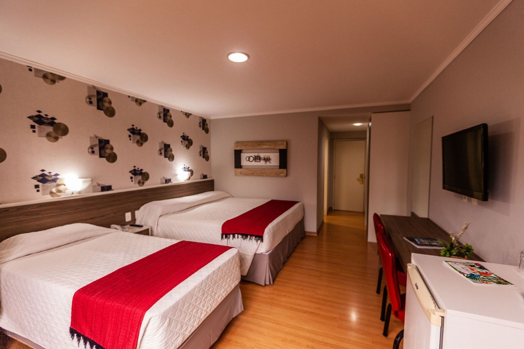 Minibar, in-room safe, desk, laptop workspace