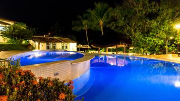 2 outdoor pools, pool umbrellas, sun loungers