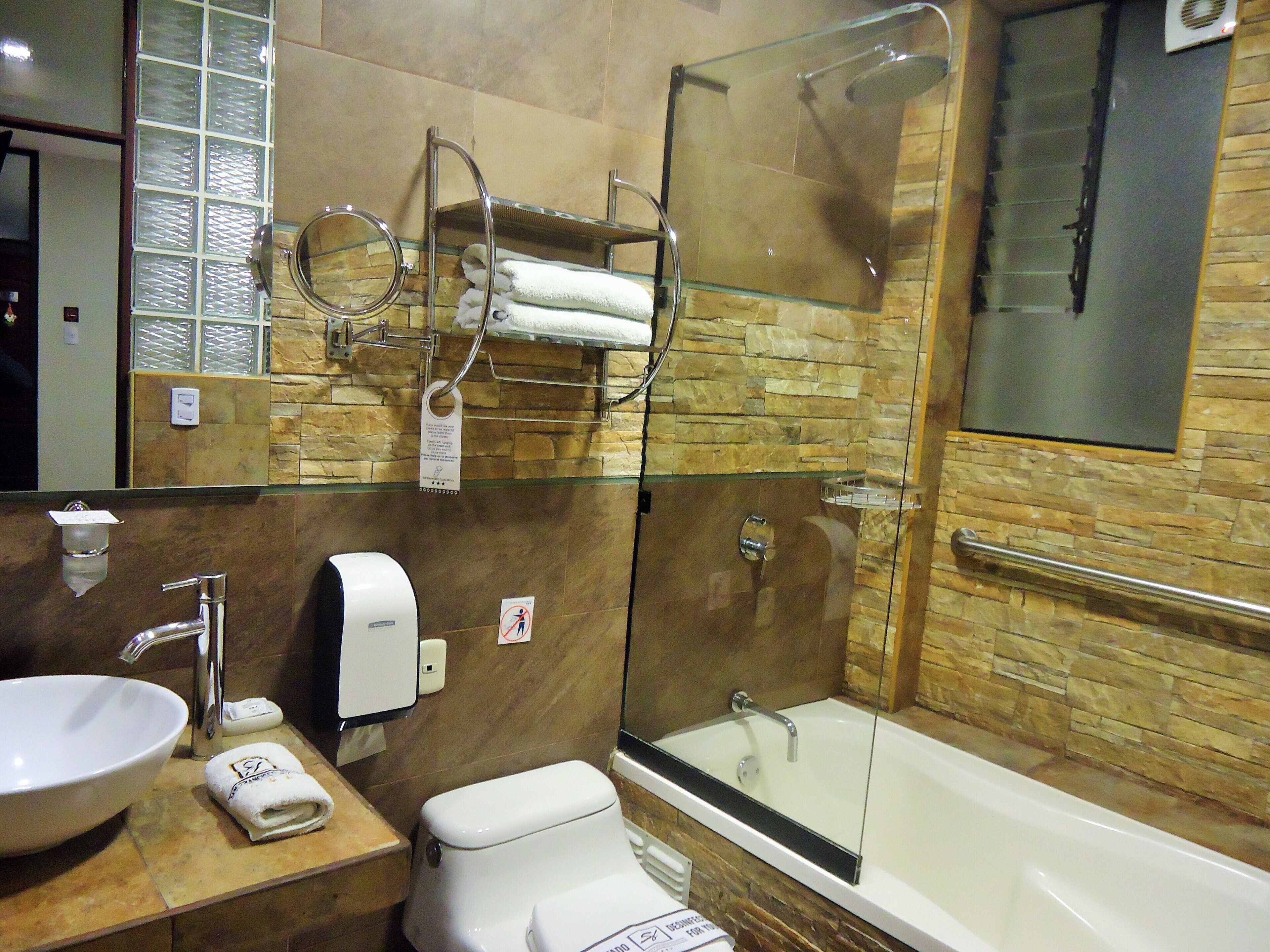 family room | bathroom | free toiletries, hair dryer, slippers, towels