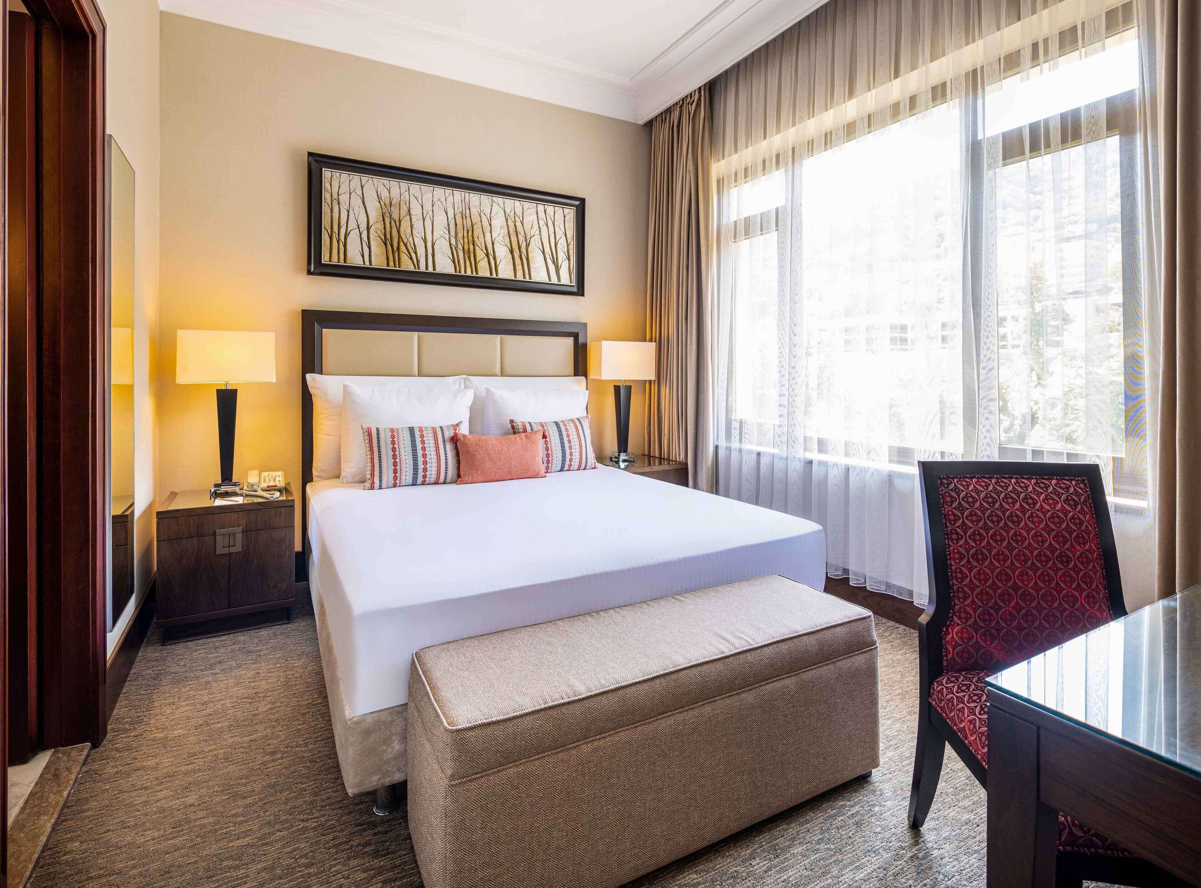Premium bedding, minibar, in-room safe, soundproofing