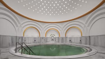 Indendørs pool, udendørs pool, liggestole