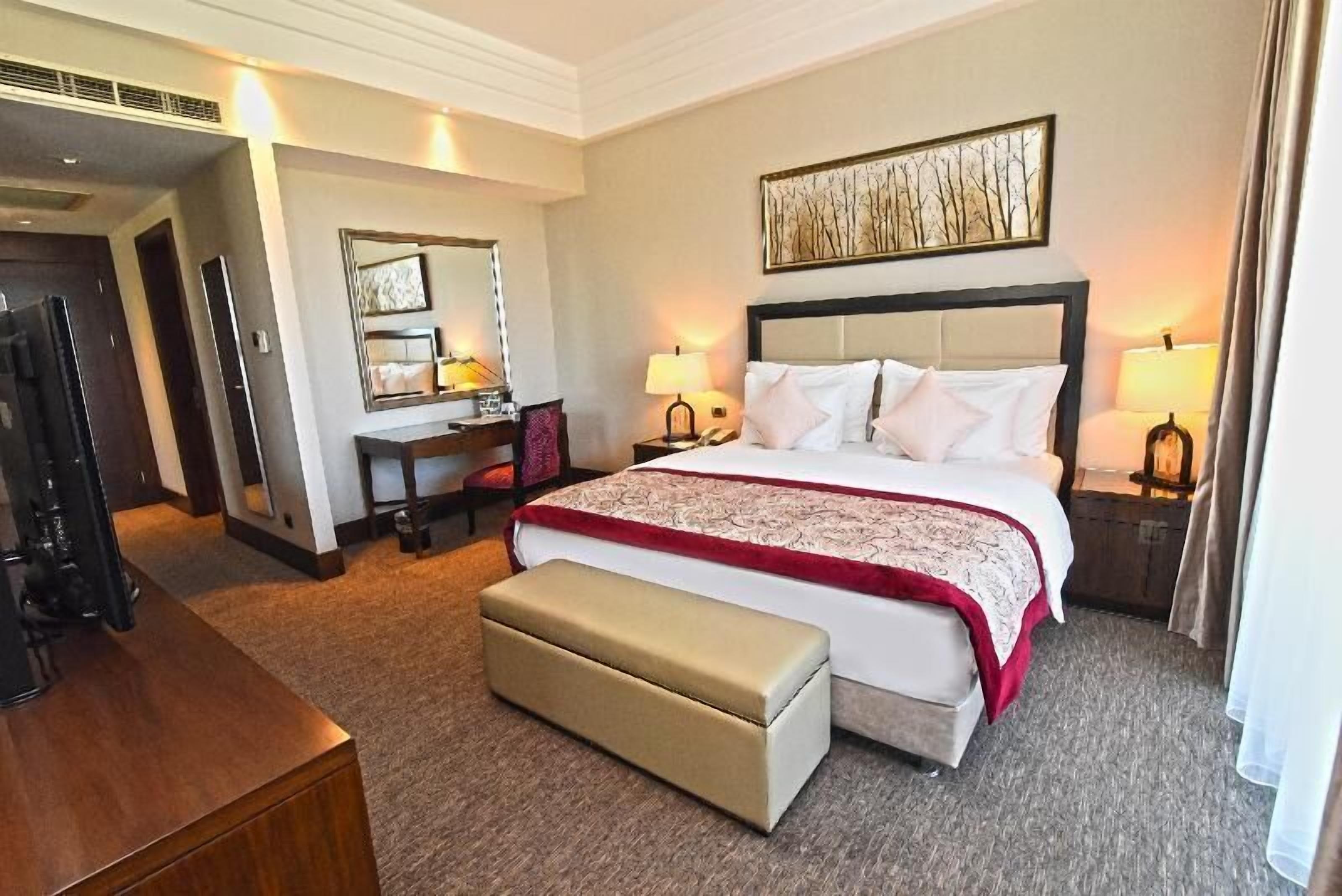 Premium bedding, minibar, in-room safe, soundproofing