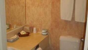 Duschwanne, kostenlose Toilettenartikel, Haartrockner