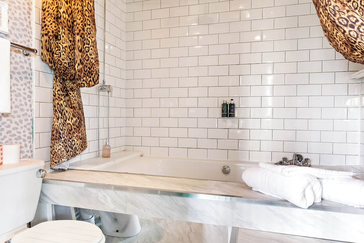 superior double room (bettie's boudoir- above the bar) | bathroom | designer toiletries, hair dryer, towels