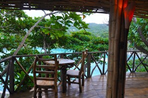 Breakfast, lunch, dinner served; pool views