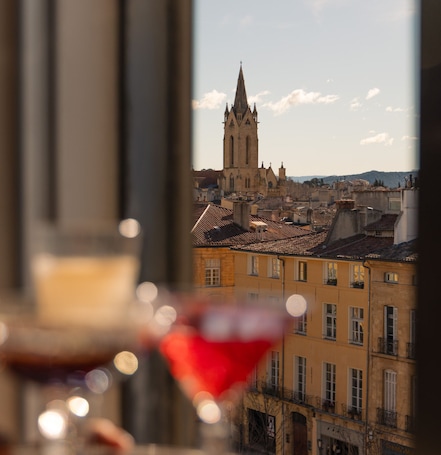 City view from property. Negrecoste Hotel & Spa