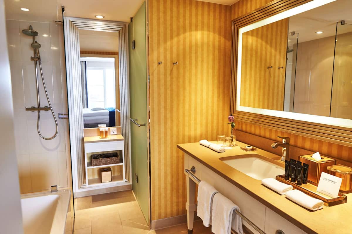 free toiletries, hair dryer, bathrobes, slippers