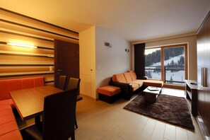 Grand Apartment | Living area | Smart TV, fireplace - Sissi Park (Oberwölz)