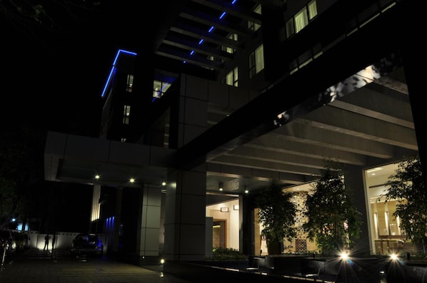 Front of property – evening/night